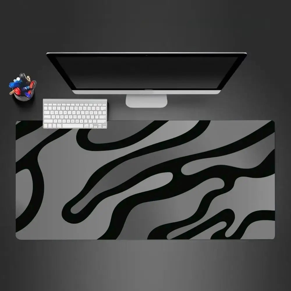 Grey/Black Wave Pattern Mousepad