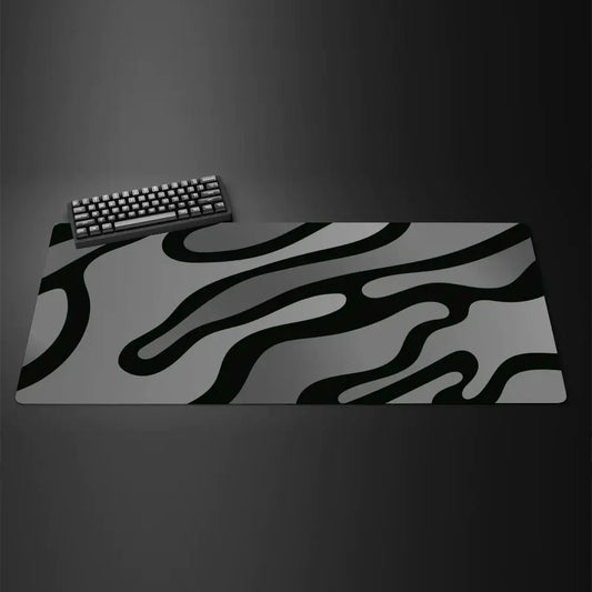 Grey/Black Wave Pattern Mousepad
